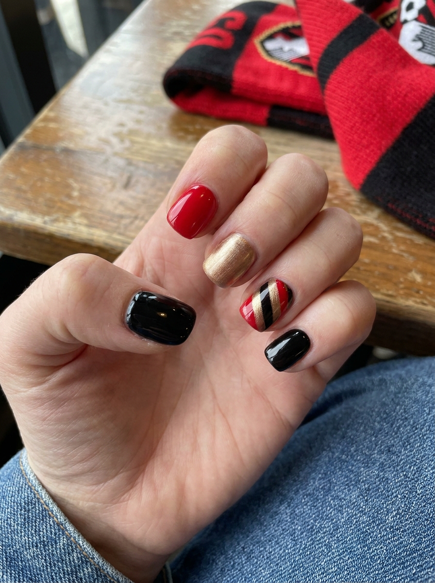 Short Germany Match-Day Nails